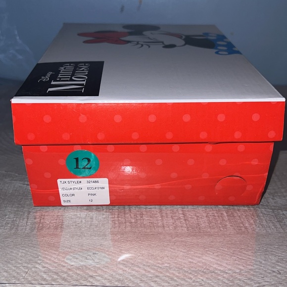 Disney Minnie Mouse High-Top Sneakers - Pink, Size 12 - Picture 6 of 7